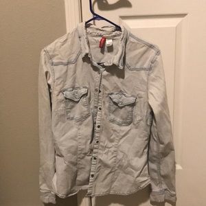 Jean button down